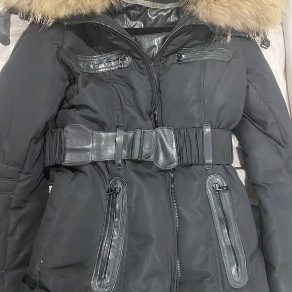 Rudsak Women's Black Down Coat with Natural Removable Fur - Picture 6 of 7